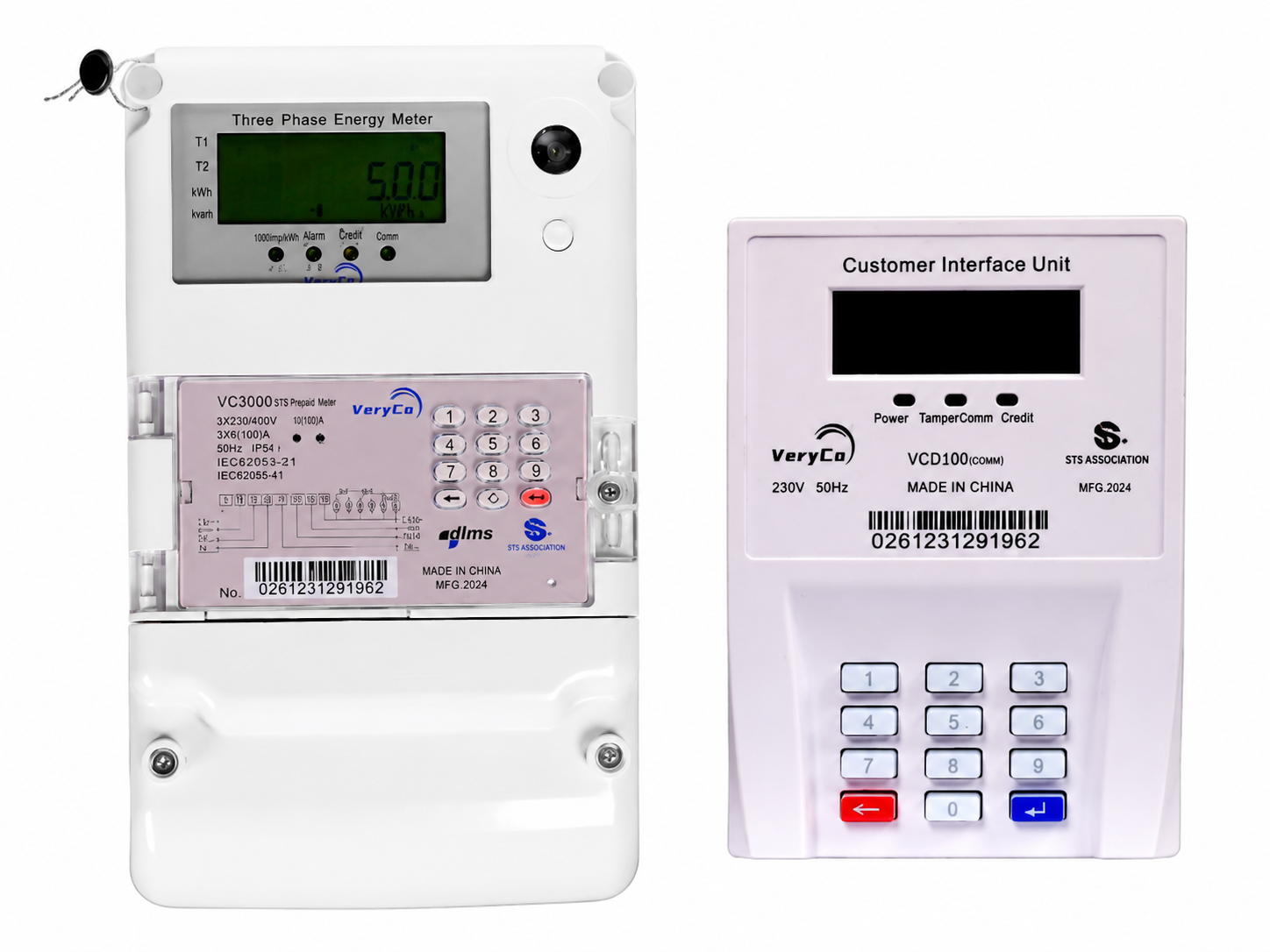 VeryCo VC3000 3-Phase 4G Split Prepaid Electricity Meter