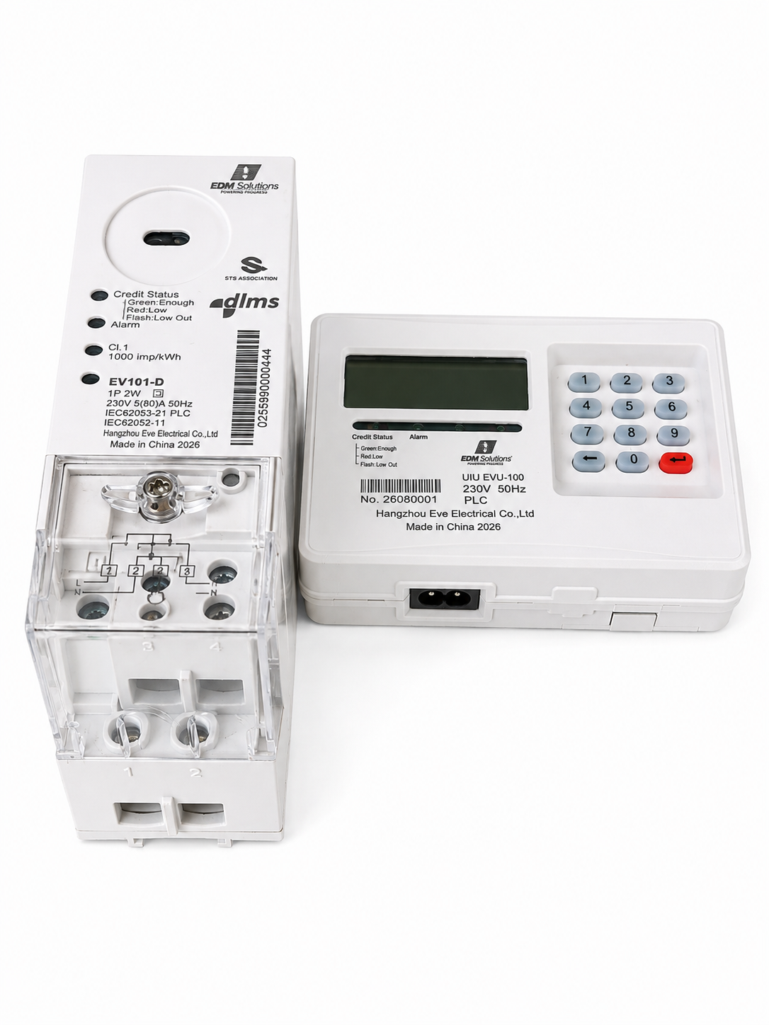EV101-D Split STS Prepaid Electricity Meter with CIU