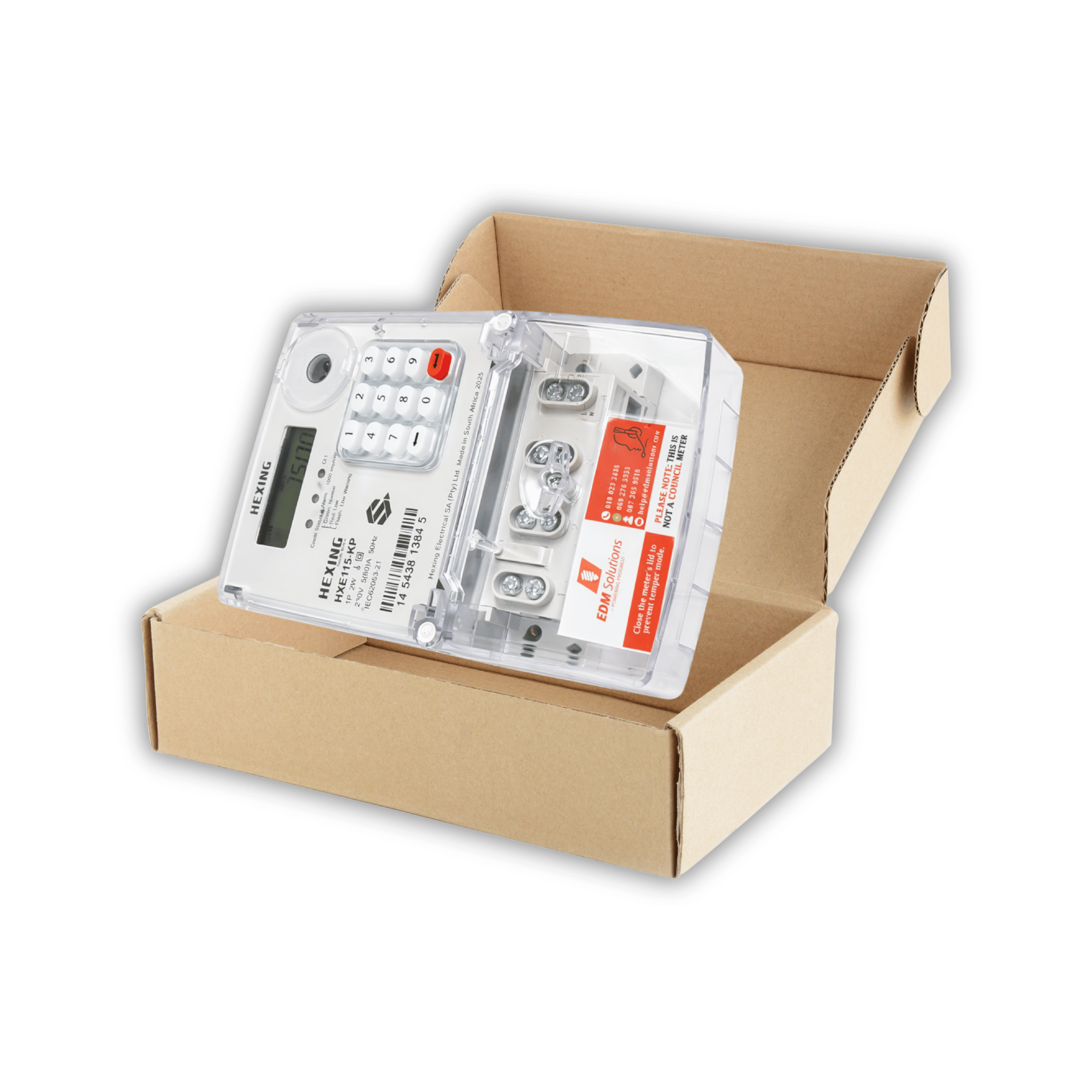 Hexing HXE115-KP Prepaid Meter (Keypad BS Footprint)