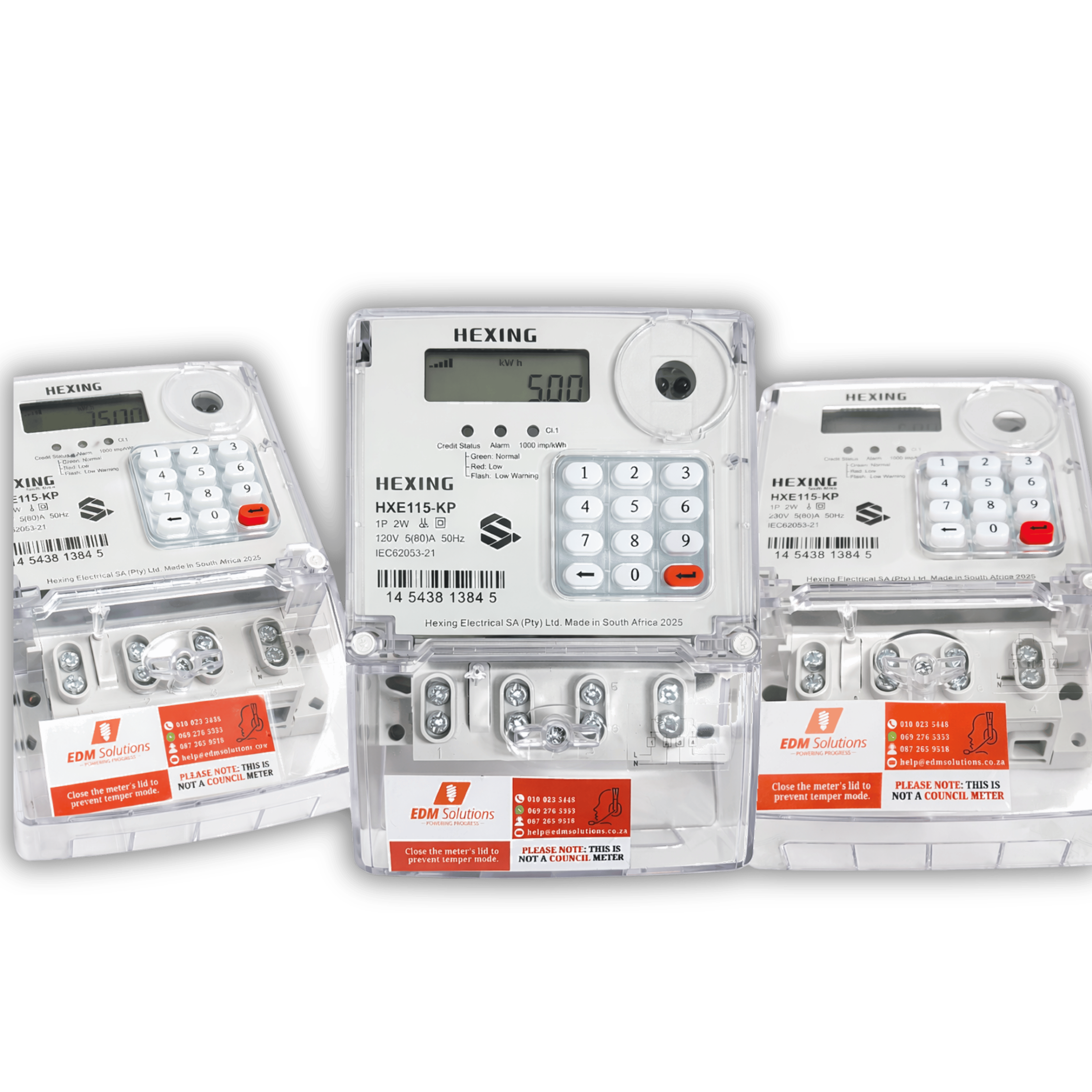 Hexing HXE115-KP Prepaid Meter (Keypad BS Footprint)