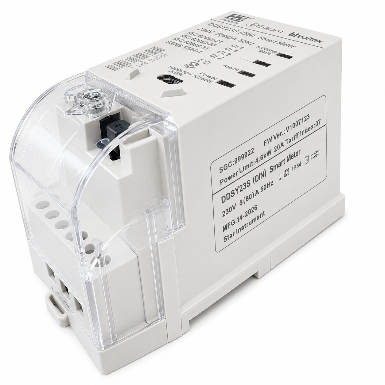 Star DDSY23S 80A Smart Prepaid Electricity Meter with CIU – Eskom Project Compatible