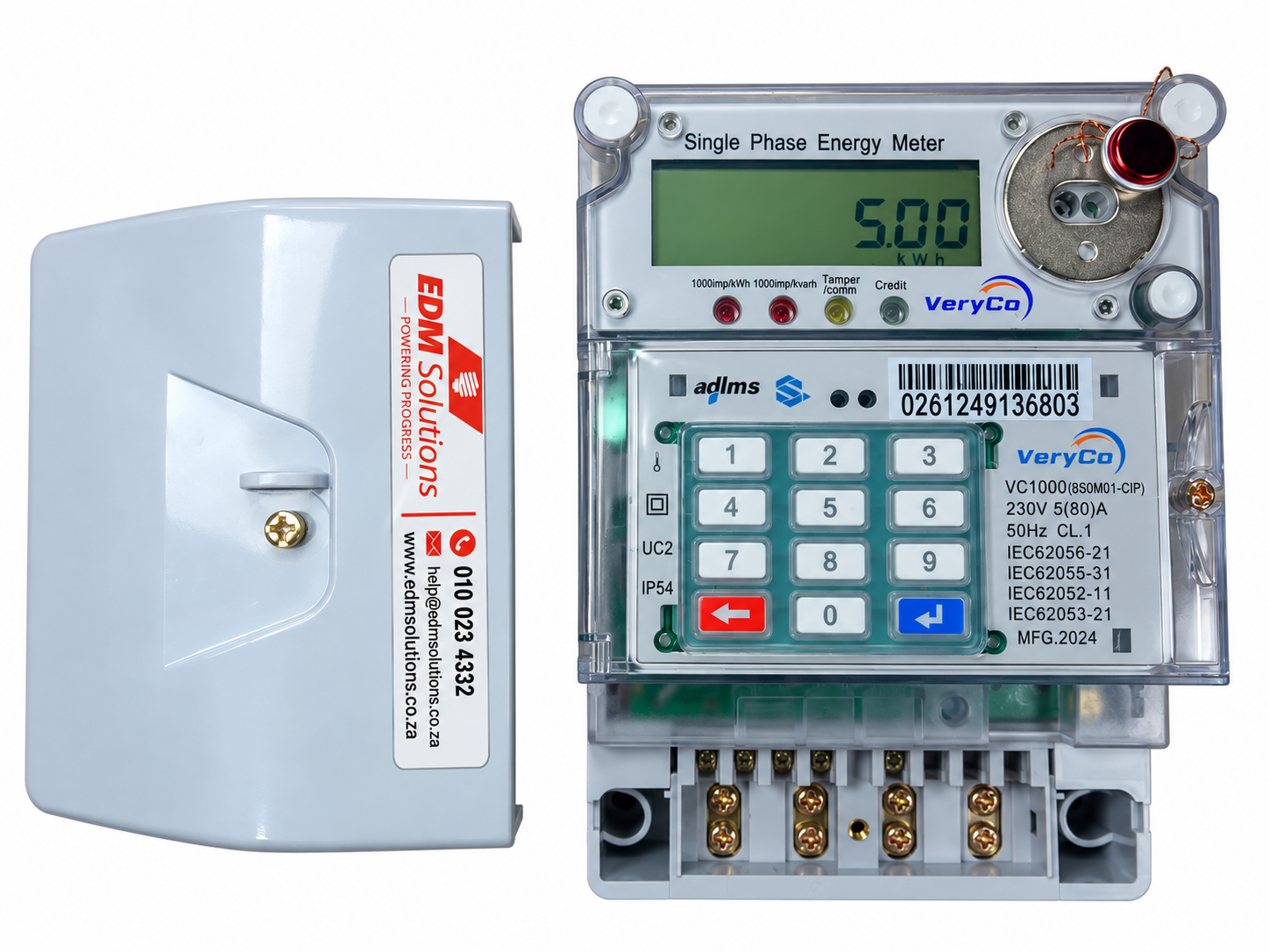 VeryCo VC1000 (BSOM01-CIP) Standalone Smart Prepaid & Postpaid Electricity Meter – 80 A