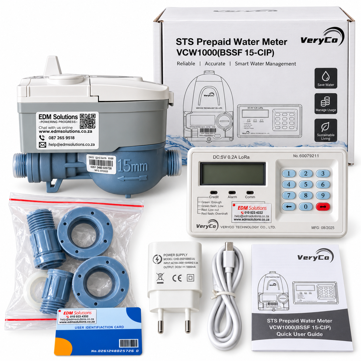 VCW1000 Smart STS Prepaid Water Meter with CIU